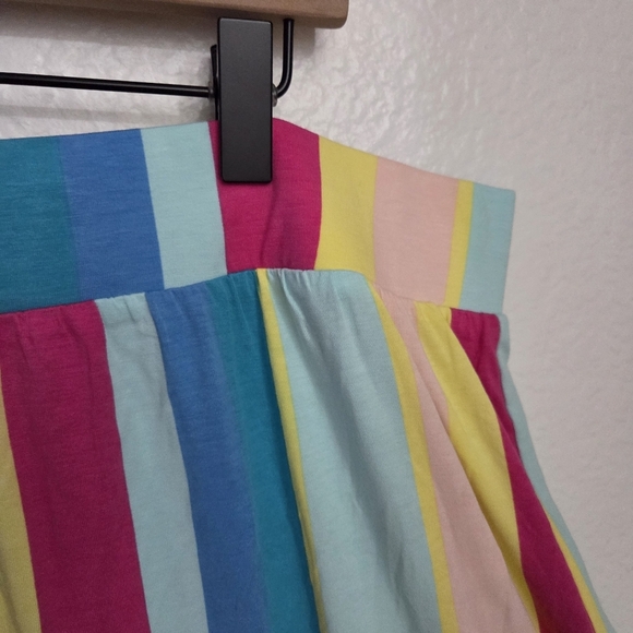 Lands End Rainbow Tencel Soft Flowy Midi Skirt Women's Size 2X - Picture 4 of 8